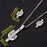 Necklace and earrings three-piece jewelry