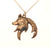 Left and right wolf head Jewelry Necklace