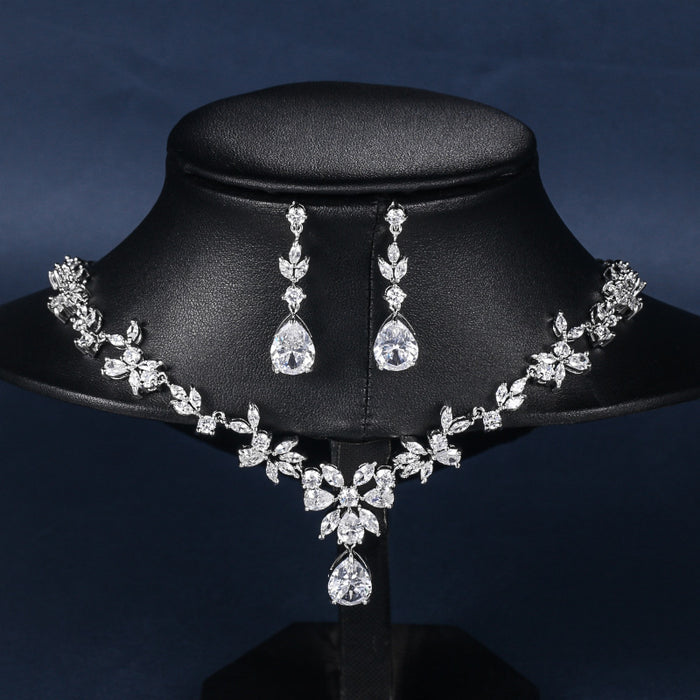 High-end Bridal Necklace And Earring Jewelry