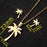 Necklace and earrings three-piece jewelry