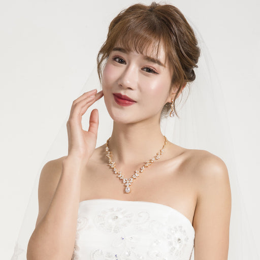 High-end Bridal Necklace And Earring Jewelry