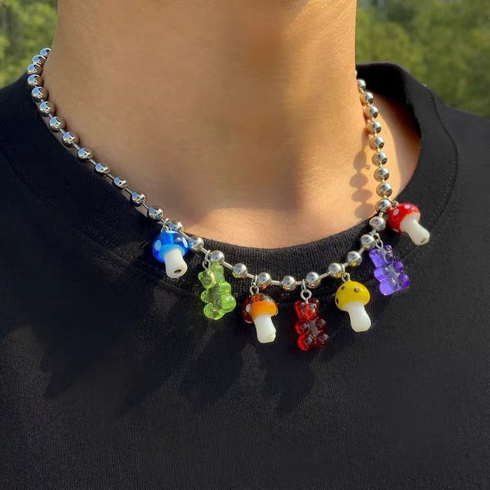 Jewelry Trend Cartoon Men's And Women's Necklace Color Necklace