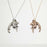 Left and right wolf head Jewelry Necklace