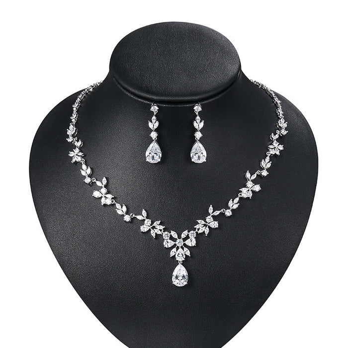 High-end Bridal Necklace And Earring Jewelry