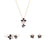 Flower And Diamond Jewelry Three-piece Necklace