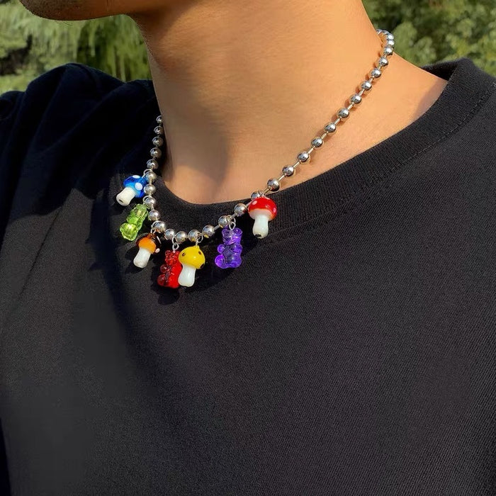 Jewelry Trend Cartoon Men's And Women's Necklace Color Necklace