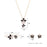 Flower And Diamond Jewelry Three-piece Necklace