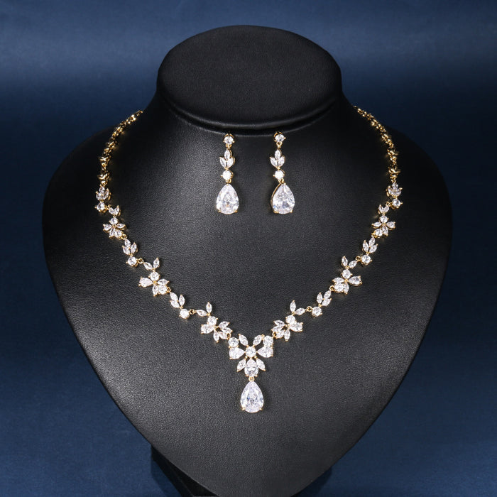 High-end Bridal Necklace And Earring Jewelry