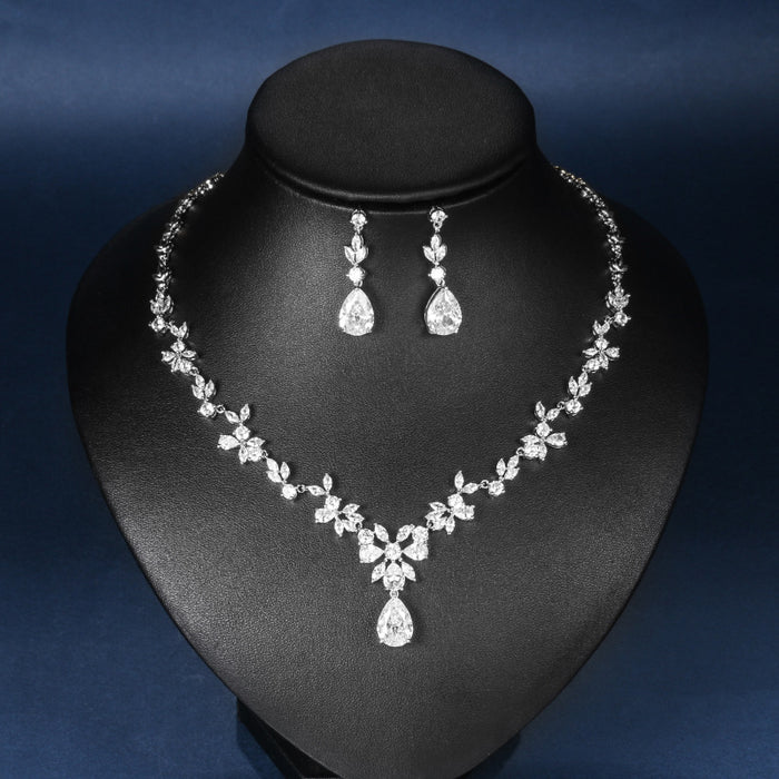 High-end Bridal Necklace And Earring Jewelry